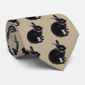 Cravate Lapin Mini Rex Brown foncé et blanc (Roulé)