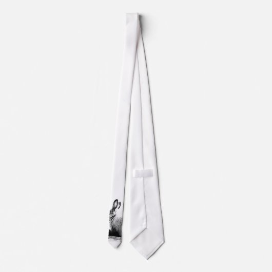 Cravate lapin noir et blanc (Dos)