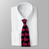 Cravate Lapin rose Zebra (Attaché)