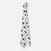 Cravate lapin sautant sur blanc (Devant)