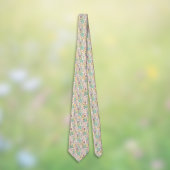 Cravate Lapins de Pâques pastel et gingembre en patchwork