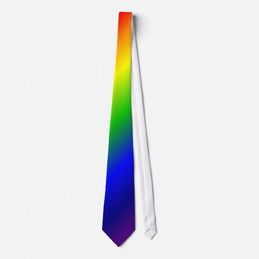 Cravate L'arc-en-ciel colore le pourpre diagonal attachent (Devant)