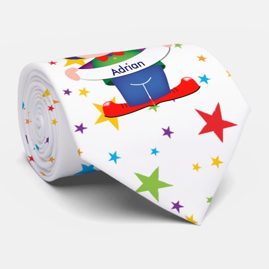 Cravate l'arc-en-ciel tient le premier rôle le clown (Roulé)