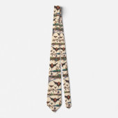 CRAVATE LARGE BESTIAIRE MÉDIÉVAL, BATS DE VOL ANIMAUX DE F (Devant)