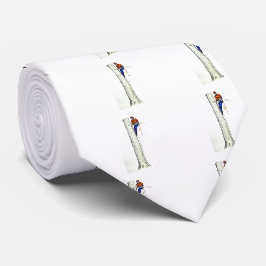 Cravate Large chainsaw needed. Arborist Tree surgeon (Roulé)