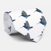 Cravate Large colibri affiché (Roulé)