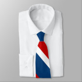 Cravate Large rayure blanche et bleue rouge d'université (Attaché)