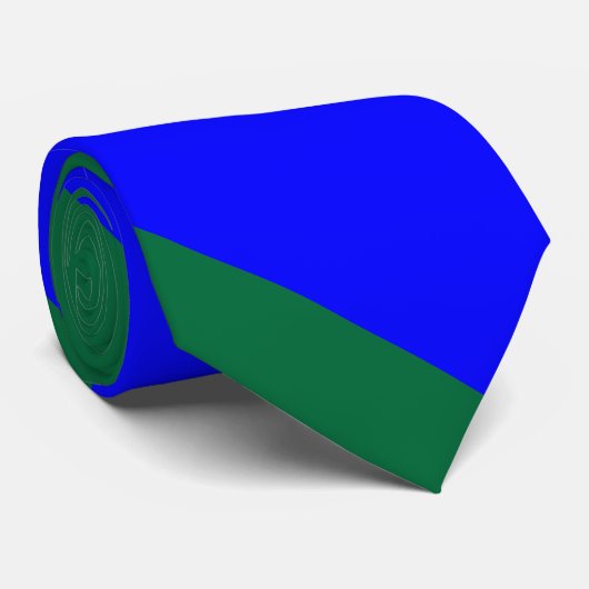 Cravate Large rayure bleue et verte d'université (Roulé)