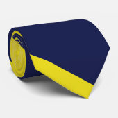 Cravate Large rayure d'université de marine et de maïs (Roulé)
