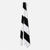 Cravate Large rayure noire et blanche d'université (Dos)