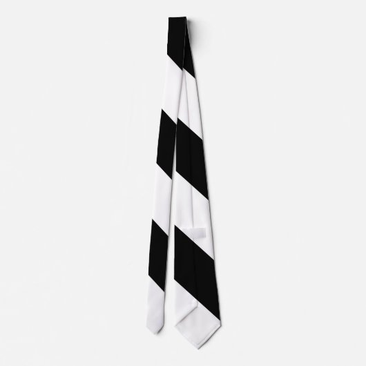 Cravate Large rayure noire et blanche d'université (Dos)