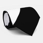 Cravate Large rayure régimentaire noire et blanche (Roulé)