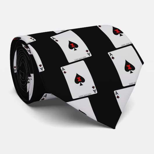 Cravate L'as des pique (Roulé)