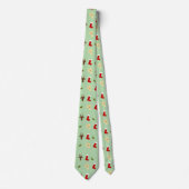 Cravate Last-Minute Gift Alert: Festive Goat Pattern Tie (Devant)