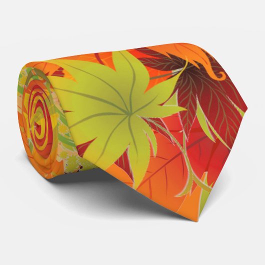 Cravate L'automne part Thanksgiving (Roulé)