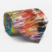 Cravate L'Automne Vient - Peinture Aquarelle - Art (Roulé)