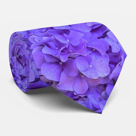 Cravate Lavande lilas violet Hydrangeas violet Fleurs (Roulé)