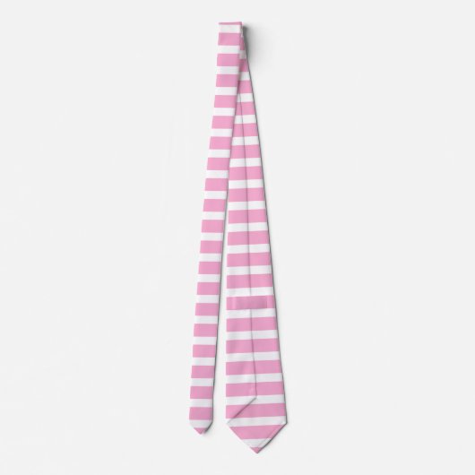 Cravate Lavande rose blanc simple horizontale triée (Dos)