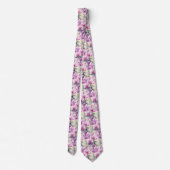 Cravate Lavande rose violet Arc-en-ciel Orchidées Pastel (Dos)