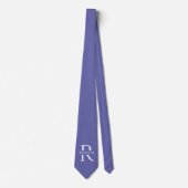 Cravate Lavande violet Monogramme & Nom Conception (Devant)
