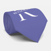 Cravate Lavande violet Monogramme & Nom Conception (Roulé)