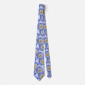 Cravate Lavender Beige Daisy Floral Pattern (Devant)