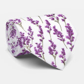 Cravate Lavender Flowers Pattern (Roulé)