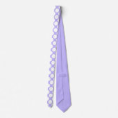 Cravate Lavender Jumbo Polka Dots Custom Necktie (Dos)