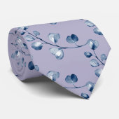 Cravate Lavender Lilac Purple Marine Eucalyptus Mariage (Roulé)