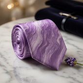 Cravate Lavender Marble Wave