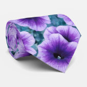 Cravate Lavender Petunia Flowers (Roulé)