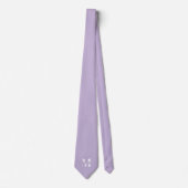 Cravate Lavender Purple Custom Monogram Wedding Groomsmen  (Devant)