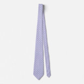 Cravate Lavender & White Floral Lattice Pattern (Devant)