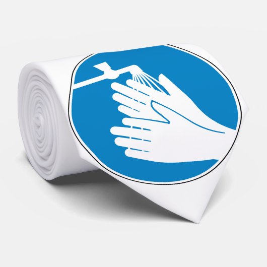 Cravate Lavez-vous les mains (santé et sécurité) (hygiène) (Roulé)