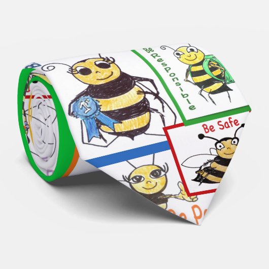 Cravate Le 5" abeille " (Roulé)