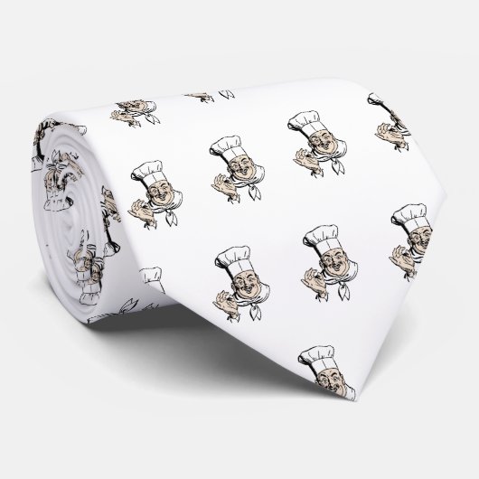 Cravate Le baiser du chef culinaire (Roulé)