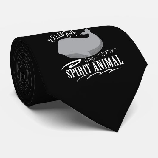 Cravate Le beluga est mon cadeau doux animal de baleine de (Roulé)