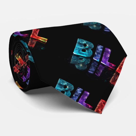 Cravate Le Bill nommé dans les lumières 3D (Roulé)