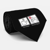 Cravate Le bouton poussoir, reçoivent le lard - (Roulé)