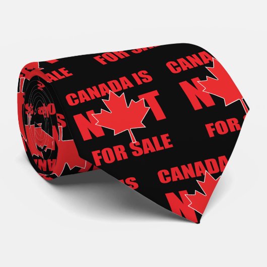 Cravate Le Canada n'est PAS à vendre (Roulé)
