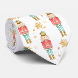 Cravate Le Casse-Noisette de Noël Flocons Dorés