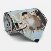 Cravate Le Cat du Café (Roulé)