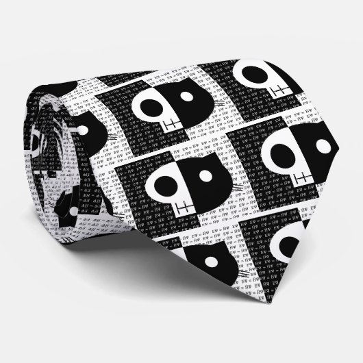 Cravate Le chat de Schrödinger (Roulé)