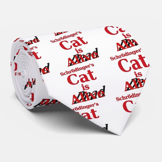 Cravate Le chat de Schrodinger est les morts vivants (Roulé)