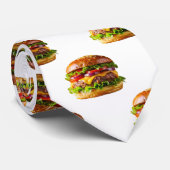 Cravate Le cheeseburger appétissant de SlipperyJoe crousti (Roulé)
