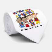 Cravate Le chiffre de bâton badine la sensibilisation sur (Roulé)