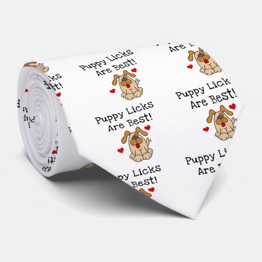 Cravate Le chiot Licks sont les meilleurs T-shirts et cade (Roulé)