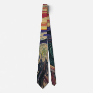 Cravate Le Cri d'Edvard Munch, Expressionnisme Vintage