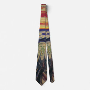 Cravate Le Cri d'Edvard Munch, Expressionnisme Vintage