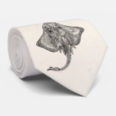 Cravate Le cru a encadré la pastenague de rayon - modèle (Roulé)